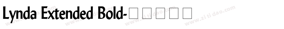 Lynda Extended Bold字体转换